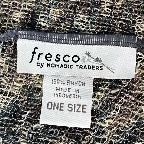 Boho Lagenlook Whimsigoth Forest Fairy Neutral OS Loose Knit Front Tie Cardigan - Picture 9 of 10